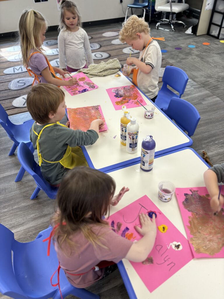 Kids making art